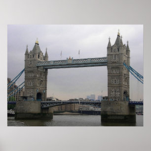 Poster with Tower Bridge over the Thames River