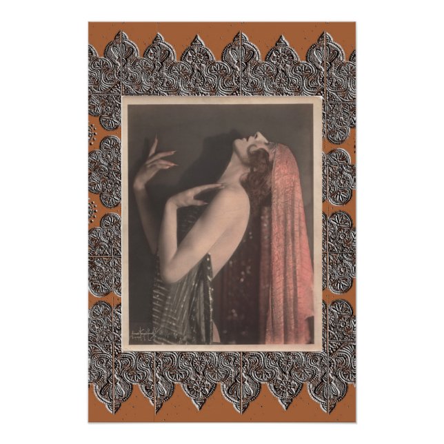  Poster with Vintage Dancer (Front)