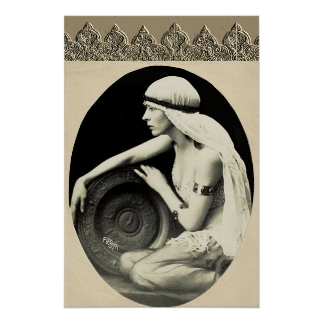  Poster with Vintage Dancer (Front)