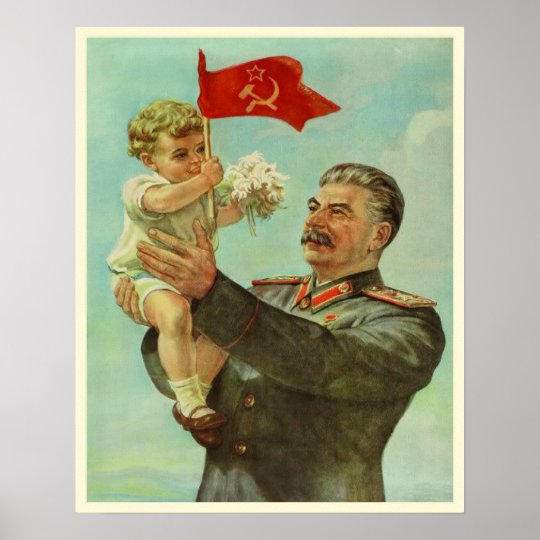 Poster With Vintage Stalin Propaganda Print Zazzle Com Au