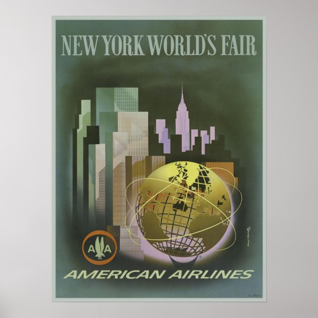 Poster with Vintage World's Fair Poster Print (Front)