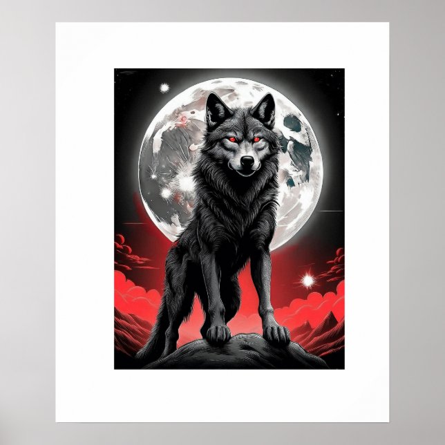 poster, wolf, poster wolf, poster, wall deco (Front)