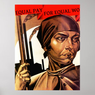POSTER ~ Women's Rights Equal Pay For Equal wo