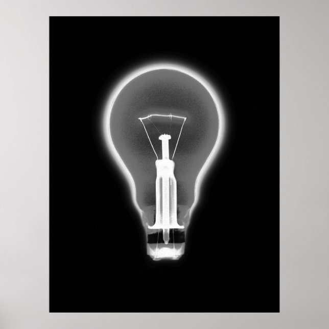 Poster- X-RAY LIGHT BULB BLACK B&W Poster (Front)
