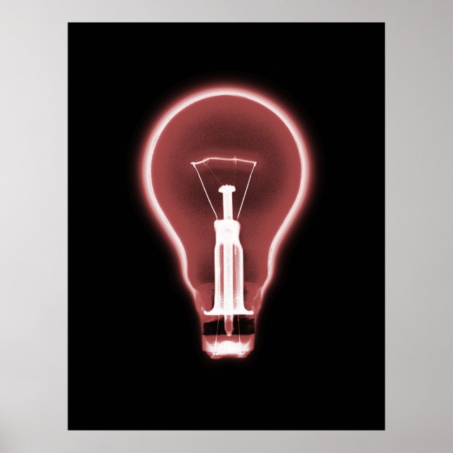 Poster- X-RAY LIGHT BULB BLACK RED Poster (Front)