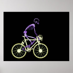 POSTER - X-RAY SKELETON BIKING ORIGINAL
