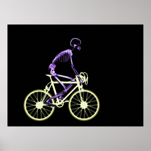 POSTER - X-RAY SKELETON BIKING ORIGINAL (Front)