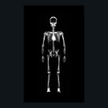 Poster - X-Ray Vision Single Skeleton Black White<br><div class="desc">X-Ray Vision Single Skeleton Black White High Quality, highly collectable and easy to customise x-ray style skeleton design. A modern and spooky Halloween & Gothic style design made especially for all the people into strange art out there! This X-Ray Single Spooky Skeleton design from Galleria Voxeed's X-ray Vision Skeleton Collection...</div>