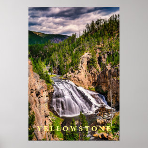 Poster Yellowstone Waterfall