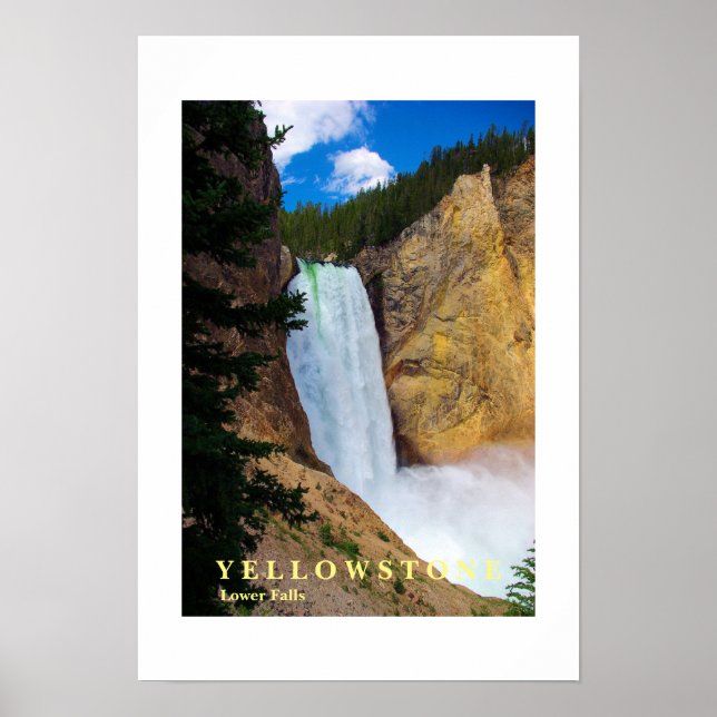 Poster Yellowstone Waterfall (Front)