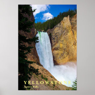 Poster Yellowstone Waterfall