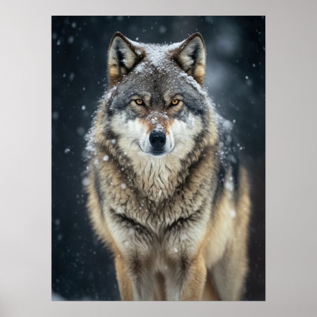 Poster Yellowstone Wolf (Front)