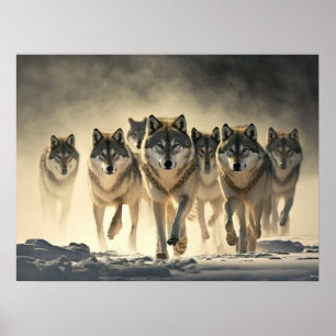 Poster Yellowstone Wolves