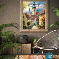 Poster Zagreb, where each corner contains a treasu