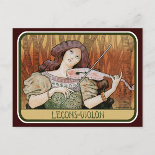 Postercard: Violin Lessons by Paul Berthon Postcard