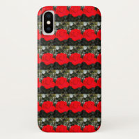 Posterised Red Roses Pattern