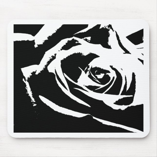 Posterised Rose Art Mouse Pad (Front)