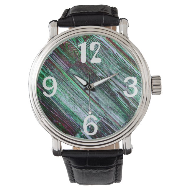 Posterised Wood Floor with Nails Watch (Front)