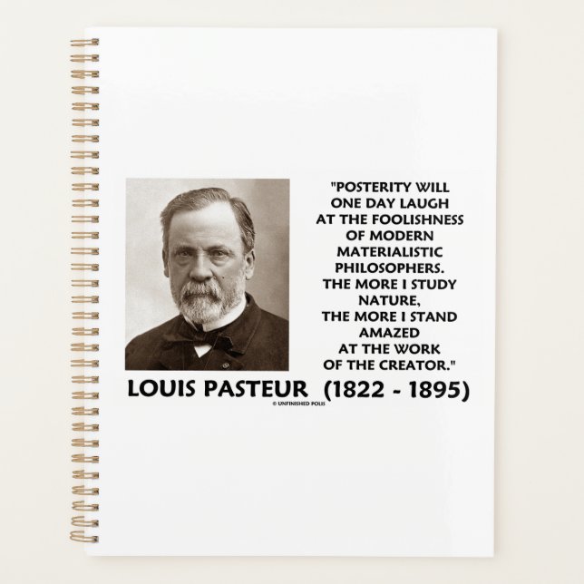 Posterity Materialistic Philosophers Pasteur Quote Planner (Front)