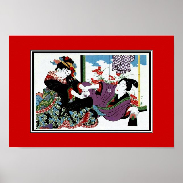 Posters Asian Vintage Art Keisai, Japan (Front)