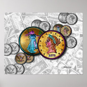 Posters & Fine Art - Big Coin Pop Art