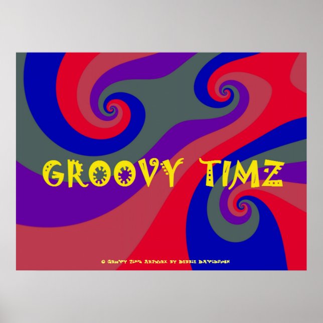POSTERS - GROOVY TIMZ - PSYCHEDELIC MULTI COLORS (Front)