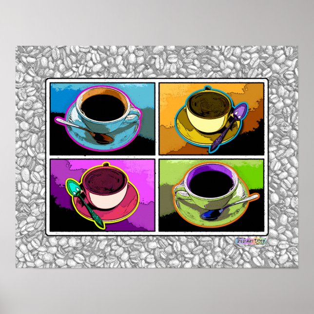 Posters, Prints - Java Addictions Pop Art (Front)