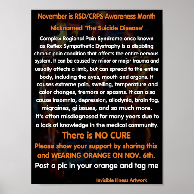 POSTERS...RSD/CRPS - Info Poster (Front)