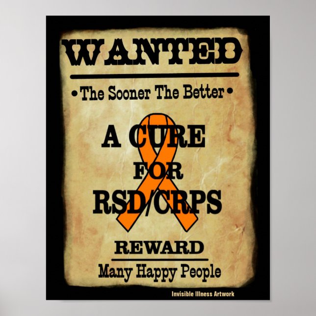 POSTERS...RSD/CRPS - WANTED POSTER (Front)
