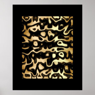 Posters ZIZZAGO Art Black Gold Africa Abstract