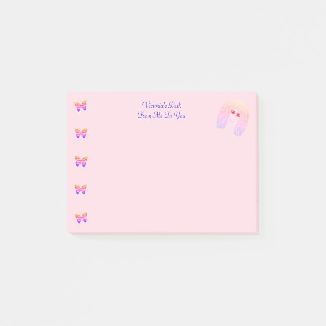 PostIt Notes pad for girls template (Front)