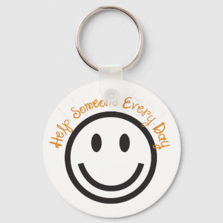 Postive Gift Keychain-Help Someone Every Day Key Ring