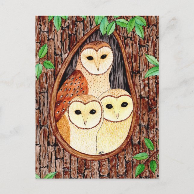 Postkarte Eule Postcard (Front)