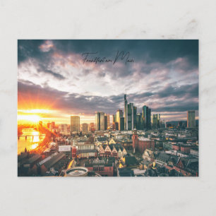 Postkarte Frankfurt am Main im Sonnenuntergang Postcard