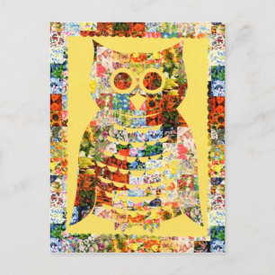 Postkarte Frühlings Eule Postcard