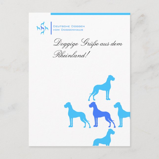Postkarte für Doggenzüchter Postcard (Front)