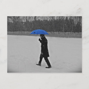 Postkarte - gegen den Schnee Postcard