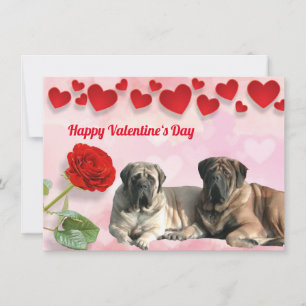Postkarte Mastiff Valentine‘s Day Save The Date