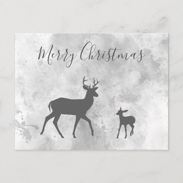 Postkarte Merry Christmas Hirsch Postcard (Front)
