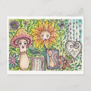 Postkarte mit lustigem Fantasiemotiv Postcard