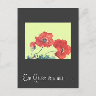postkarte Mohnblumen Postcard