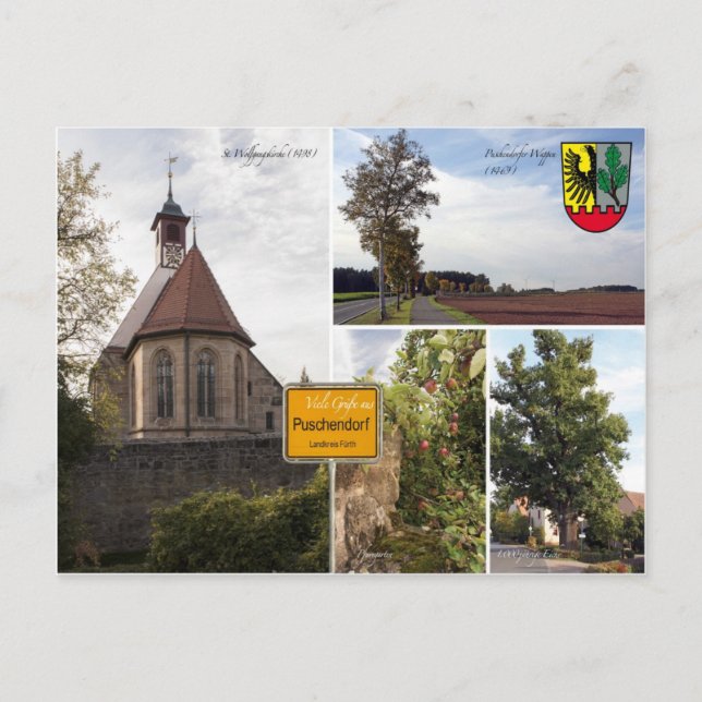 Postkarte Puschendorf Sehenwürdigkeiiten Postcard (Front)