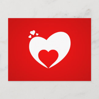 Postkarte rot Herz Postcard