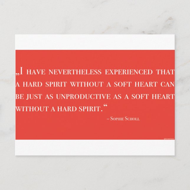 Postkarte – Sophie Scholl – Zitat – White Rose Postcard (Front)