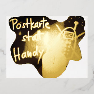 POSTKARTE statt HANDY - Postkarte Foil Holiday Postcard