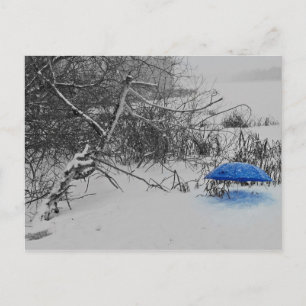 Postkarte - vom Schirmlein auf dem Eis Postcard