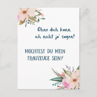 Postkarte - Willst du mein Trauzeuge sein Postcard