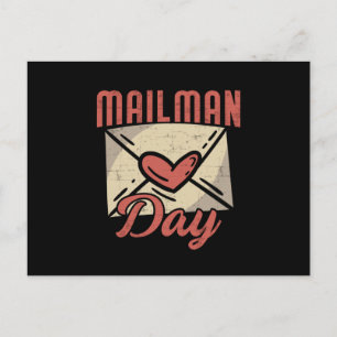 Postman Delivery Post Mail Mailman Day Gift Idea Postcard