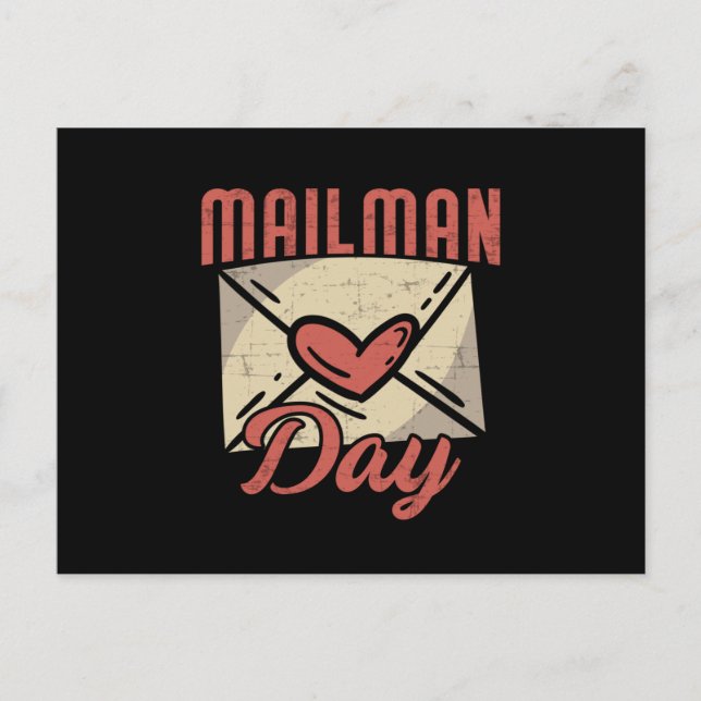 Postman Delivery Post Mail Mailman Day Gift Idea Postcard (Front)