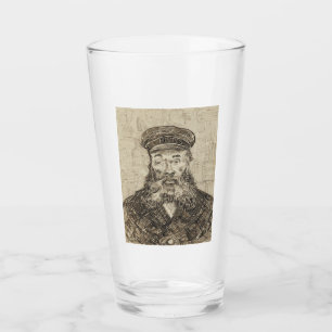 Postman Joseph Roulin (Sepia Sketch) (by van Gogh) Glass